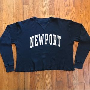 Brandy Melville John Galt navy Newport top